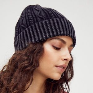 Free People Stormi Washed Cable Beanie
